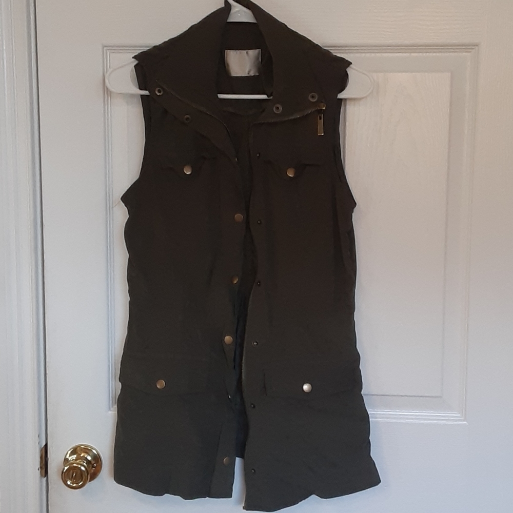 Olive green utility vest